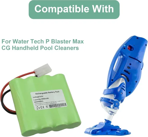 Vista 3 de Batería de 3000 mAh para Water Tech PB-8Cell 8C2219MF-AF 8C2219MFAF Water Tech Pool Blaster MAX CG Water TECH 31065248 Limpiadores de piscina