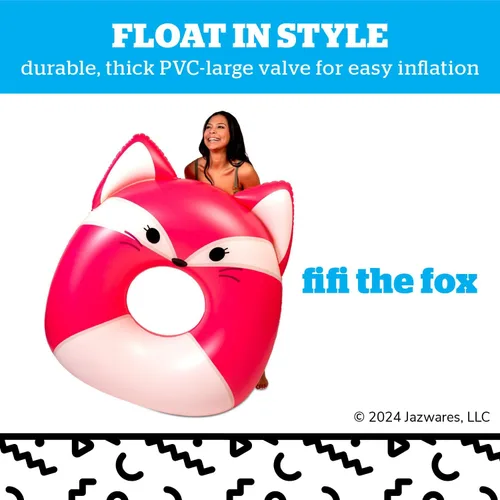 Vista 4 de BigMouth x Squishmallows - Flotador inflable original para piscina, tubo de natación para adultos y niños, suministros para fiestas en la piscina