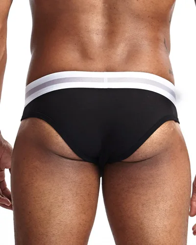 Vista 4 de Paquete de calzoncillos de algodón elástico de tiro bajo para hombre, cintura ancha, paquete múltiple