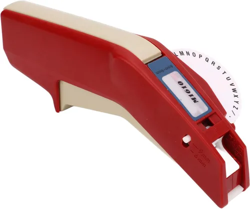 Vista 9 de Embossing el Machine, Número claro Leer el hacer la máquina de gofrado, una mano, conveniente para los Els (M1610 rojo)