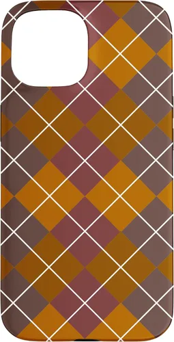 Vista 6 de iPhone 16 lindo tartán marrón cuadros para niñas escocesas y otoño otoño caso