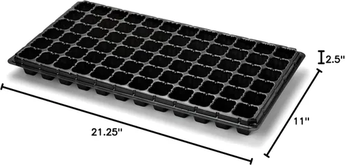 Vista 3 de Bootstrap Farmer - 72 celdas charola para esquejes – Plantación de semillas, Tierra y cultivos hidropónicos., Negro