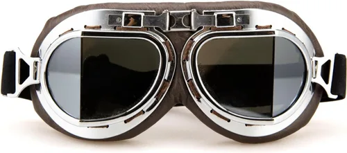Vista 30 de CRG Sports Gafas de motocicleta estilo aviador, piloto, crucero, scooter, gafas de motocross para hombre, mujer, adulto
