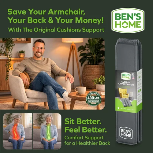 Vista 7 de BEN'SHOME Tablero de Soporte para Cojín de Sillón Reclinable Resistente – Repara Instantáneamente el Asiento de Sillón Hundido 19.7" x 20"-23