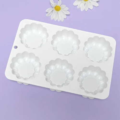 Vista 4 de mostsom Molde de silicona para pastel de mousse de flores, molde de helado, molde de chocolate, jabón, cupcakes 3D, utensilios para hornear, molde