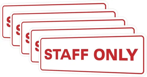 Vista 71 de All Quality Letrero estándar para pared o puerta Fácil instalación Señales de trabajo de oficina Seguridad mejorada – Negro – Pequeño