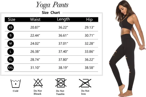 Vista 7 de DIBAOLONG - Pantalones de yoga de cintura alta para mujer, para control de abdomen rasgado, para correr, yoga, Leggings entallados