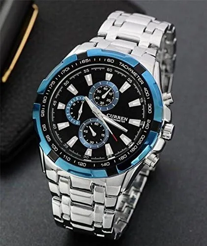 Vista 3 de Relojes Reloj de cuarzo de acero inoxidable completo para hombre