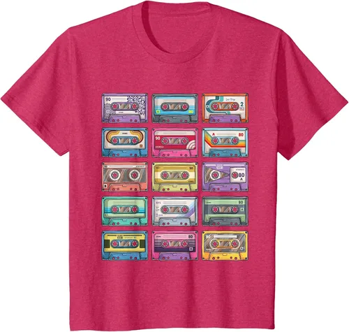 Vista 26 de Vintage Cassette Tapes Collection 80's 90's Music Mixtape T-Shirt Asphalt Grey