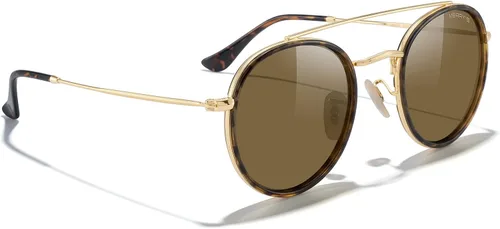 Vista 5 de MERRY'S Gafas de sol polarizadas redondas retro - Gafas de sol unisex de doble puente