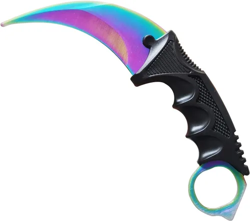 Vista 11 de Karambit Cuchillo Entrenador - Cuchillo de Práctica de Entrenamiento de Acero Inoxidable con Funda para Principiantes - Herramienta Entrenadora