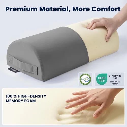 Vista 6 de Almohada de rodilla para dormir de espalda, almohada refrescante para piernas, almohada de espuma viscoelástica debajo de la rodilla para dormir