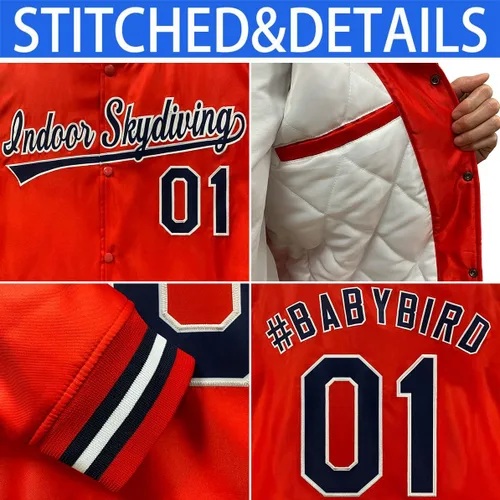Vista 5 de KXK Chaqueta de béisbol universitaria personalizada para hombres y mujeres, sudadera casual con letras y números personalizados