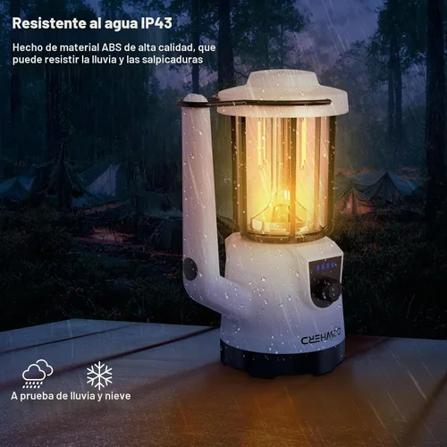 Vista 4 de Linterna Recargable 2-en-1 LED Linterna de Mano con Modos de Linterna y Reflector - Perfecta para Cortes de Energía, Camping, Senderismo