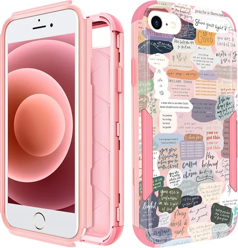 Vista 145 de Funda para iPhone SE 2020/2022/3ª generación, para iPhone 8/7, funda protectora resistente con diseño de flor linda para mujeres, hombres, niñas