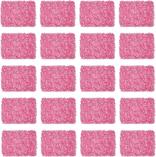 Vista 14 de Panel de pared de flores densas, 15.8 x 23.6 pulgadas por rosa blanca lechosa, decoración de telón de fondo para bodas, despedidas de soltera, baby
