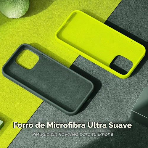 Vista 5 de Cordking Funda diseñada para iPhone 15 Pro Max, funda de silicona ultradelgada a prueba de golpes con [forro de microfibra suave antiarañazos], 6.7