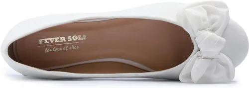Vista 4 de Feversole - Zapatos bajos estilo ballerina para mujer, con punta redonda y lazo