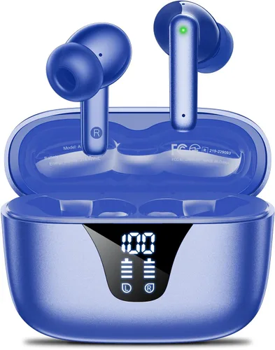 Vista 9 de Auriculares inalámbricos Bluetooth, auriculares con pantalla táctil, modo de transparencia con cancelación de ruido ANC ENC, graves profundos