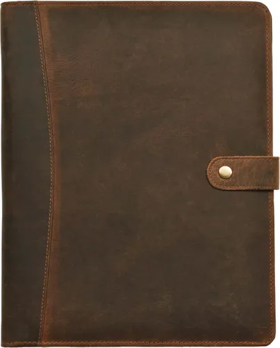 Vista 8 de Leather Village Organizador de Portafolio de Cuero - Padfolio Profesional de Negocios para Hombres y Mujeres - Elegante Portador de Tarjetas