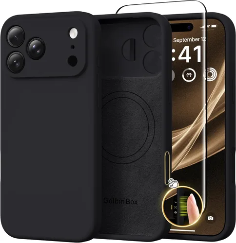 Vista 42 de GolbinBox Funda magnética para iPhone 17, compatible con MagSafe, cubierta de silicona integrada para control de cámara, funda de silicona líquida a