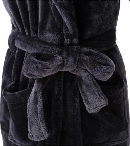 Vista 10 de Richie House Albornoz de mujer afelpado de forro polar suave y cálido RH1591 (Rhw2233)gris