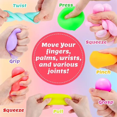 Vista 3 de VISCOO - Paquete de 12 cubos de estrés de aumento lento, bolas antiestrés 1.4 en 12 paquetes - 12