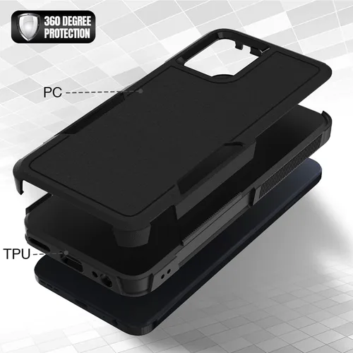 Vista 4 de Funda para Moto G 5G 2023 / Moto G Power 5G 2023: funda protectora de doble capa de servicio pesado resistente para teléfono celular a prueba