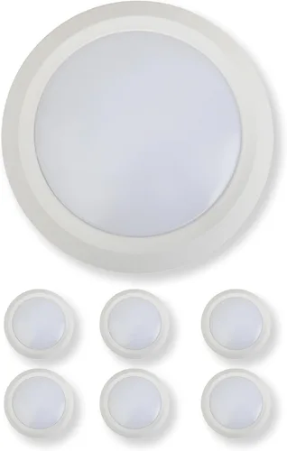Vista 9 de Vivio Lighting Paquete de 2 luces LED de disco de 5/6 pulgadas, superficie regulable, montaje empotrado, luz de techo para cocina, sala de estar