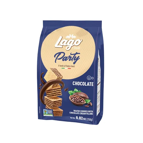 Vista 12 de Gastone Lago Party Wafers, capuchino, 8.82 onzas, galletas italianas de oblea con relleno de crema con sabor a capuchino, verificado sin OMG