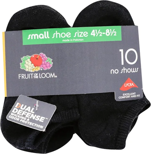 Vista 4 de Fruit of the Loom boys 10 Pair Pack Dual Defense Cushioned Comfort Socks
