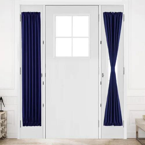 Vista 190 de DWCN Cortinas para Puertas Francesas – Cortinas opacas térmicas con bolsillo para barra para puertas con ventana de cristal, puertas de cocina