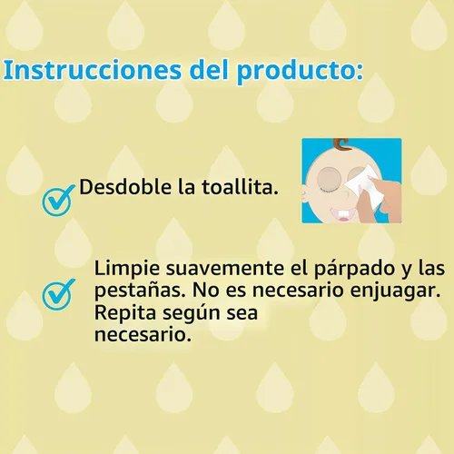 Vista 4 de OCuSOFT Limpiador de párpados y pestañas para bebés, toalla prehumedecida, blanco/azul, 20