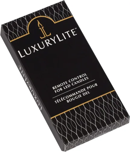 Vista 2 de Luxurylite vela negro 1,5x 3.75Resina Mano Mando a distancia, 2unidades)