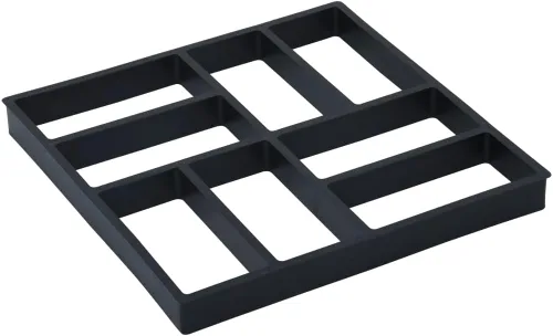 Vista 4 de vidaXL Pavimento reutilizable, 15.7 x 15.7 x 1.6 pulgadas, herramienta de mejora del hogar al aire libre, material plástico resistente, negro