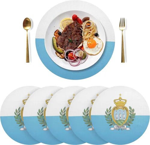 Vista 34 de Agender Pride Flag Round Placemats 15 Inch Seasonal Table Mats Decorative Table Mats for Home Kitchen Holiday Decoration