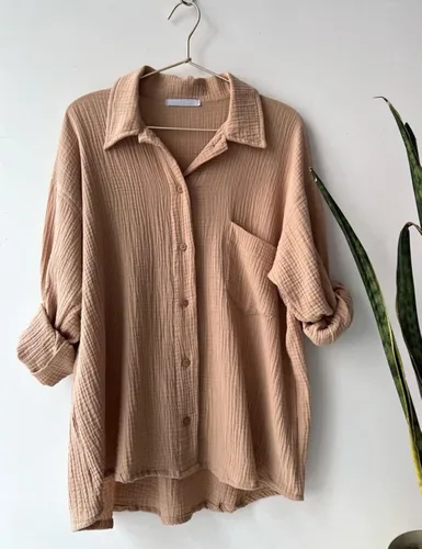 Vista 5 de ELLENWELL Conjunto de 2 piezas para mujer, conjunto de ropa de descanso de manga larga con botones y pantalones cortos