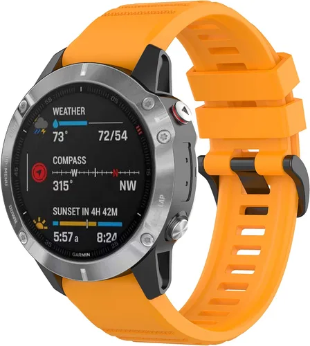 Vista 2 de REYDA Correa de silicona compatible con Garmin Fenix 7/7 Pro/6/6 Pro/5/5 Plus, 0.866 pulgadas de ajuste rápido, correa de silicona deportiva