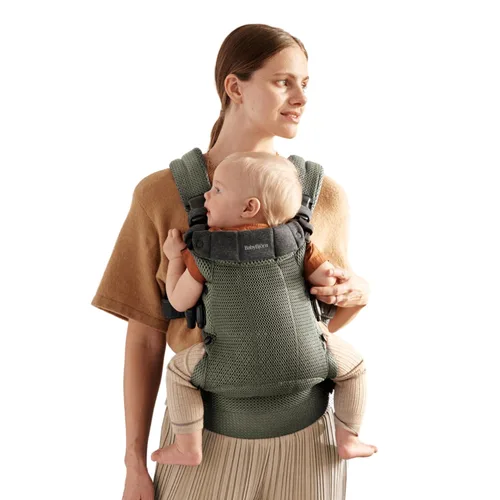 Vista 14 de BabyBjörn Portabebés Harmony, Antracita, Malla 3D Portabebés ergonómico 3-en-1; Posiciones soportadas para recién nacido, boca dentro, boca fuera