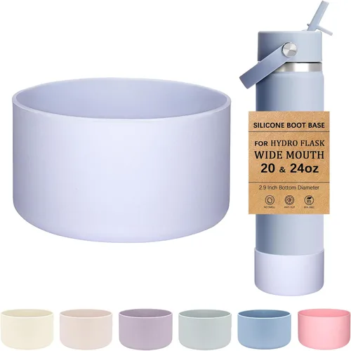 Vista 40 de HEYSKAY Funda Protectora de Silicona para Botellas de Agua Hydro Flask de Boca Ancha de 12oz 16oz 18oz 21oz 24oz Protector de Fondo y Otras Botellas