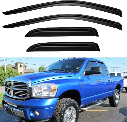 Vista 26 de Visores para ventanas y protectores contra la lluvia para Ford F150 de cabina estándar 1980-1996, Deflectores de viento y protectores para ventanas
