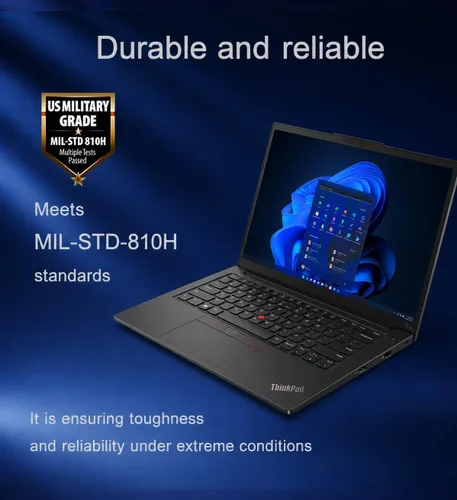 Vista 5 de Laptop Lenovo ThinkPad E14, Intel Core i5-1335U, 16 GB de RAM, SSD de 512 GB 14" FHD+ Touchscreen, > i7-1255U, Fingerprint Reader, 1080p Webcam