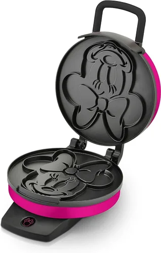 Vista 2 de Disney DMG-31, máquina para hacer waffles de Minnie Mouse, color rosa