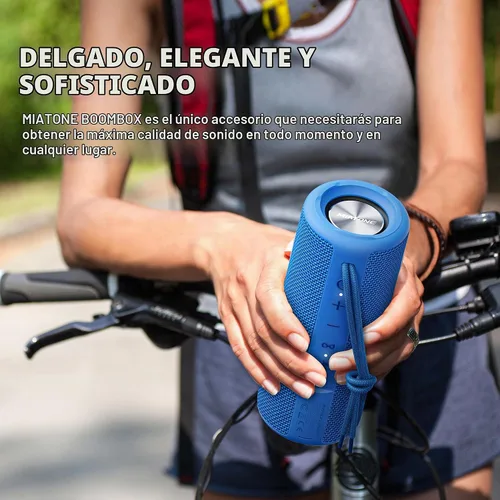 Vista 5 de MIATONE Altavoces Boombox al Aire Libre Portátiles Bluetooth Altavoces Inalámbricos Impermeables - Azul