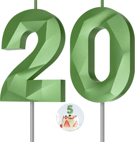 Vista 34 de Velas de cumpleaños con números (0 velas negras), forma de diamante 3D, decoración de pastel de feliz cumpleaños para niños y hombres, cumpleaños