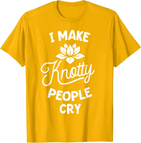 Vista 55 de Camiseta divertida de terapia de masaje I Make Knotty People Cry, Negro, S