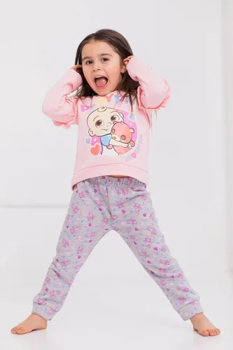Vista 2 de CoComelon JJ - Conjunto de sudadera y pantalones de vellón para bebés y niñas pequeñas