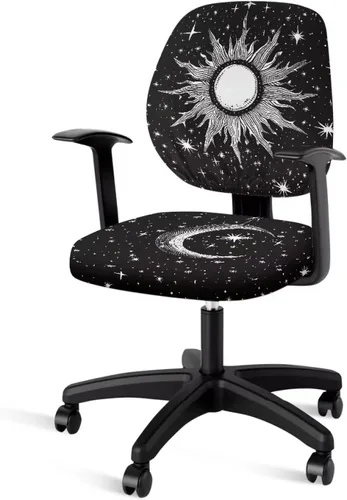 Vista 29 de Funda para silla de oficina con diseño de mariposa de 2 piezas, fundas para silla de juegos, bonitas fundas transpirables para silla de escritorio