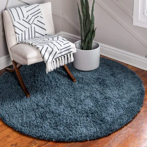 Vista 81 de Unique Loom Colección Davos Shag - Alfombra Lino