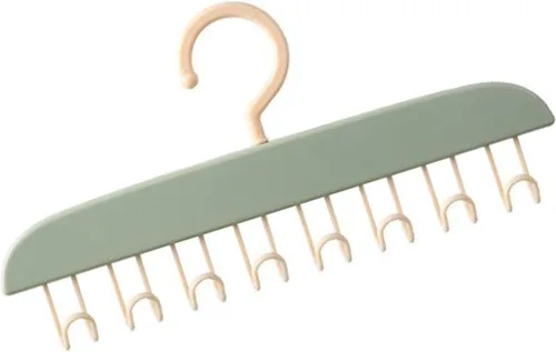 Vista 7 de Colgador superior, organizador de brasieres con ganchos para corbatas, trajes de baño, vestido, 11 x 5.5 x 1 (verde)